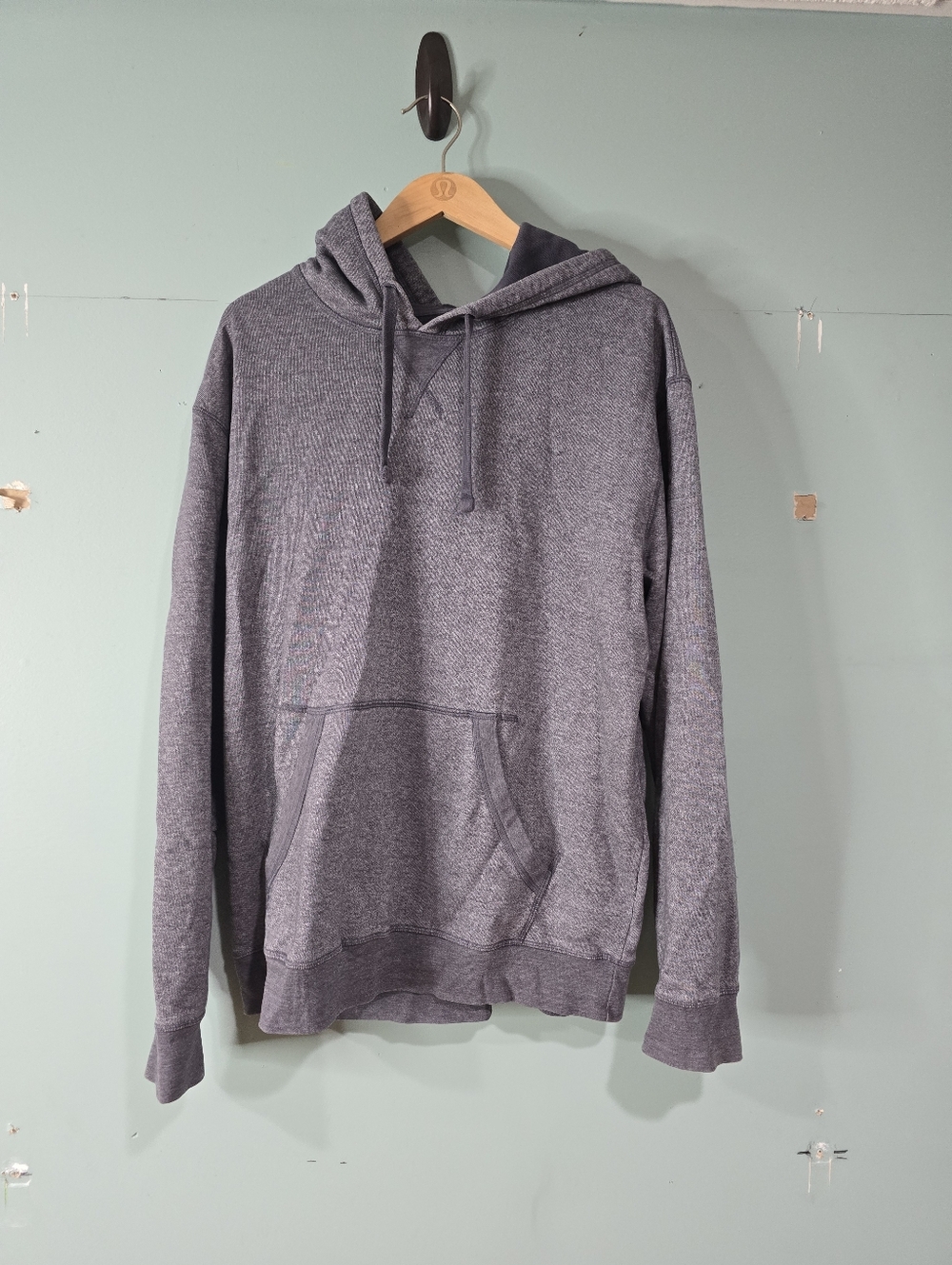 American Giant Men's Light Blue Vintage Wash Cotton Blend Hoodie Size L